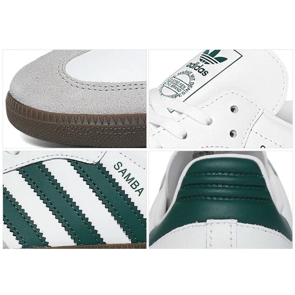 Adidas Samba OG J Youth Sizes White Green Gum Originals Classic JQ2843 NBY - Picture 7 of 8